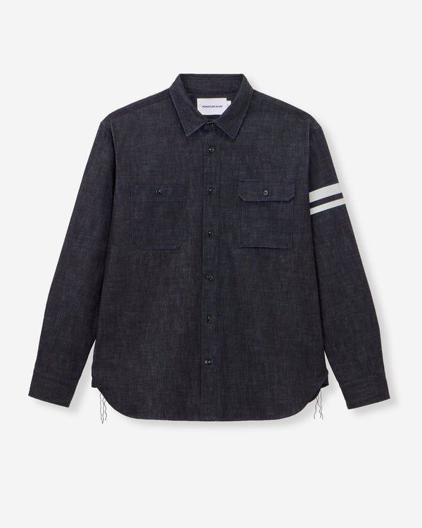 MOMOTARO TRIPLE STITCH L/S DENIM SHIRT (TWO STRIPES) - detail
