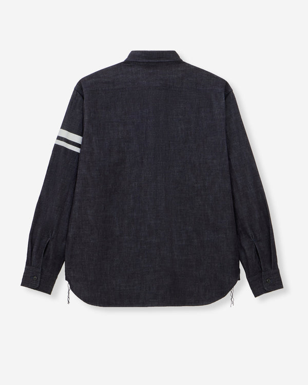 MOMOTARO TRIPLE STITCH L/S DENIM SHIRT (TWO STRIPES) - detail