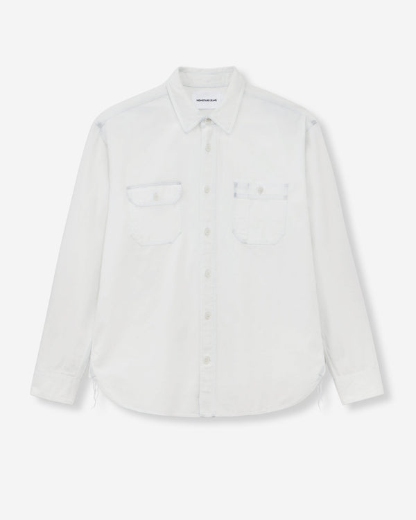 TRIPLE STITCH L/S DENIM SHIRT - HIGH FADE BLUE - detail