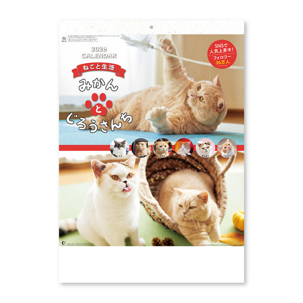 Mikan & Jiro’s Cute Cats 2026 Calendar – 6 Adorable Cats