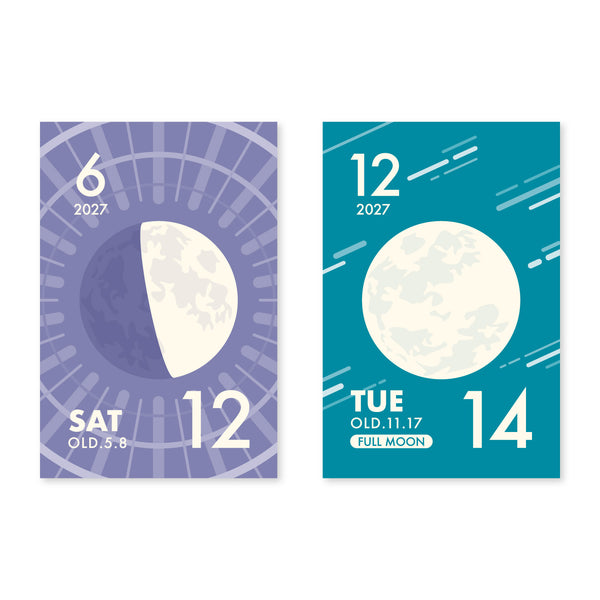 Mini Moon Phase Daily Tear-Off Calendar