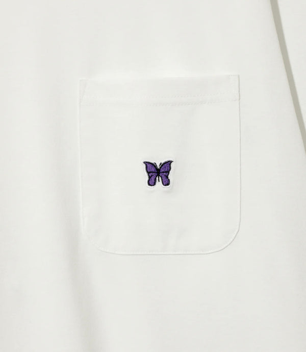 Needles 25SS S S Crew Neck Poly Jersey White Tee