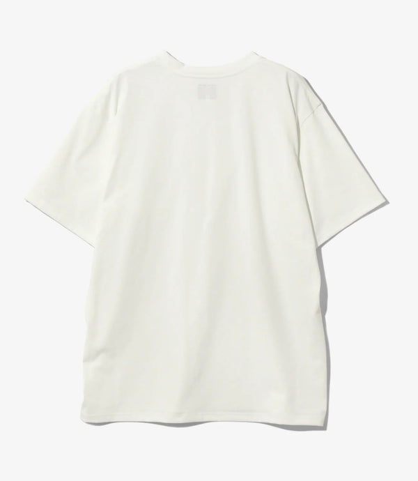 Needles 25SS S S Crew Neck Poly Jersey White Tee
