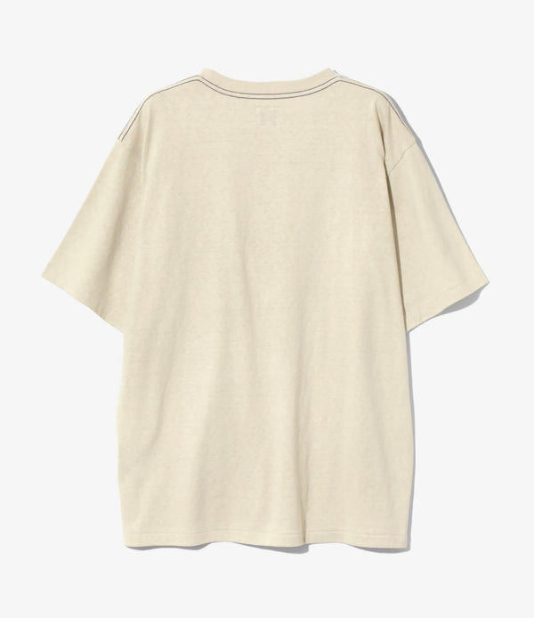 Needles 25ss  S/S Papillon Emb. Pocket Tee