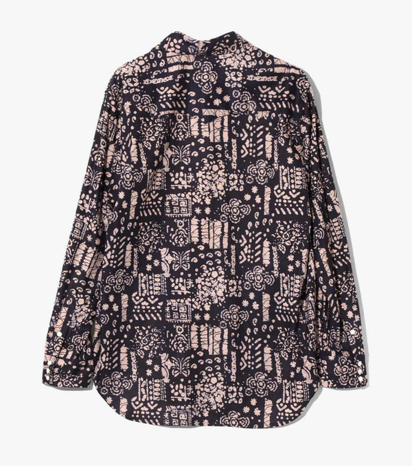 Needles PT. C. Lawn Batik B-Navy Batik Print Western Shirt
