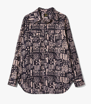 Needles/WESTERN SHIRT- PT. C. LAWN/BATIK - B-Navy
