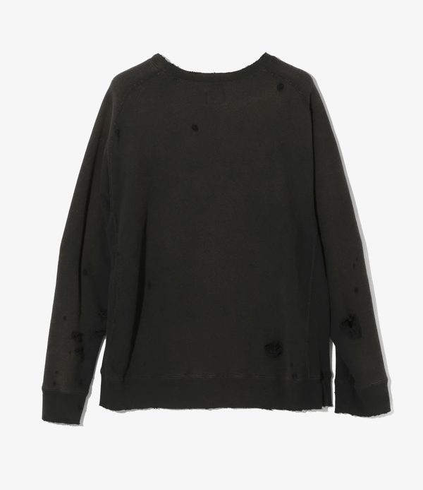 Needles DARTS SWEAT  FRENCH TERRY SHIRT - D-Black