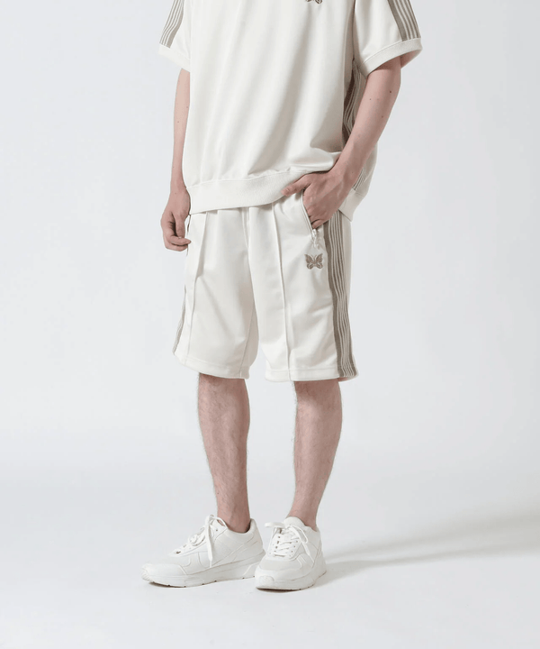 Needles B'2nd Track Pant Shorts Poly Smooth Off White