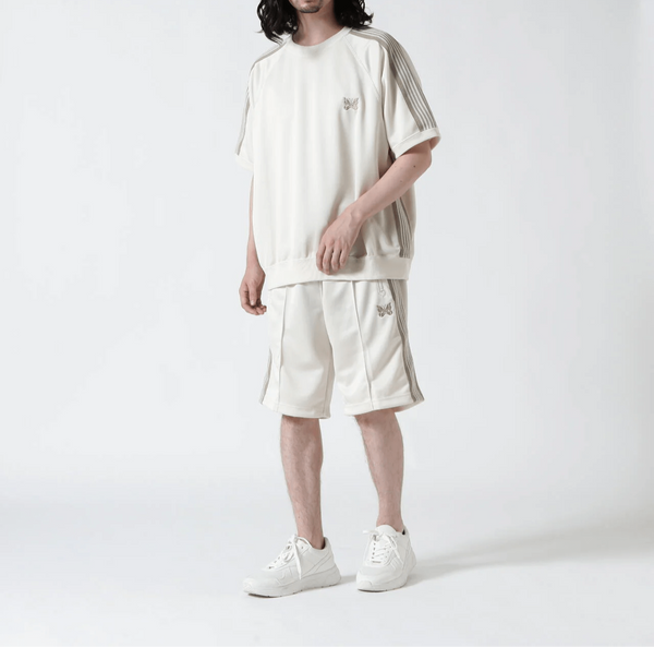 Needles B'2nd Track Pant Shorts Poly Smooth Off White