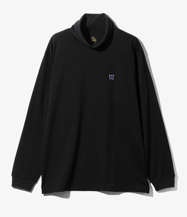 Needles/L/S HIGH NECK TEE - POLY JERSEY 24AW - BLACK