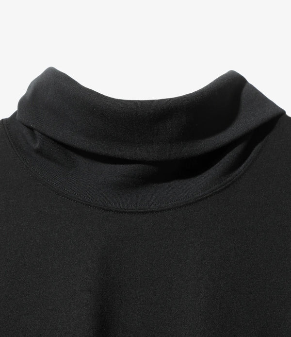 Needles 24AW Long Sleeve High Neck Poly Jersey Tee-Black
