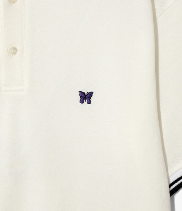 Needles Shawl Collar S S Cotton Pique 25SS WHITE Polo Shirt