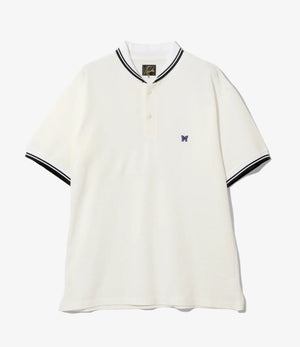 Needles/Shawl Collar S/S Polo - Cotton Pique 25SS - WHITE