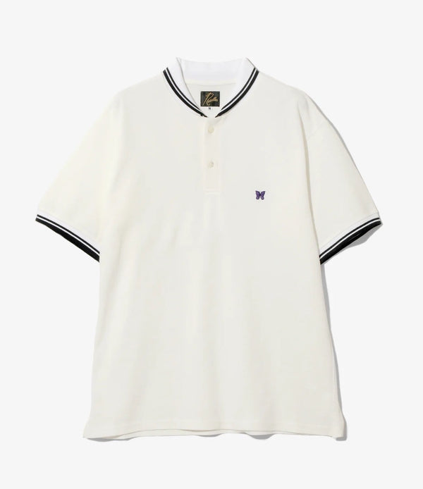 Needles/Shawl Collar S/S Polo - Cotton Pique 25SS - WHITE