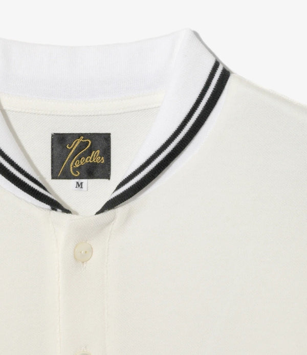 Needles Shawl Collar S S Cotton Pique 25SS WHITE Polo Shirt