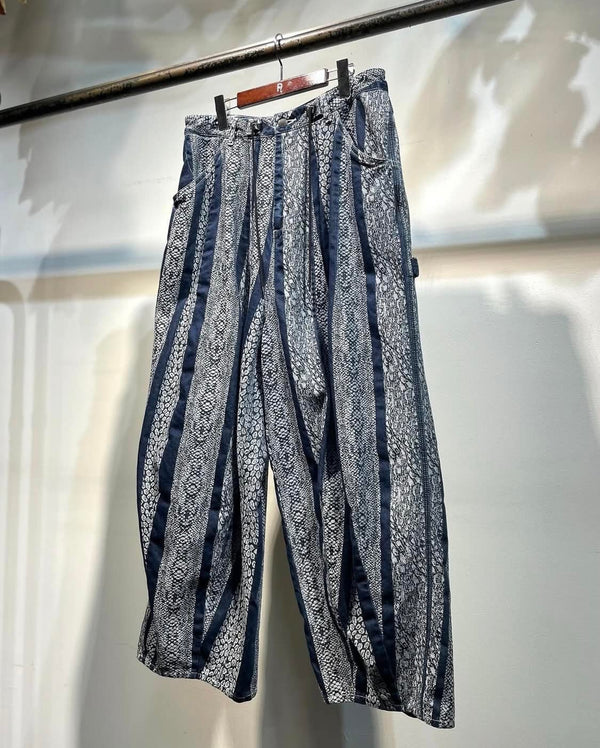 Needles H.D Pant - Painter - 10oz Denim / Python Jacquard 25ss - INDIGO