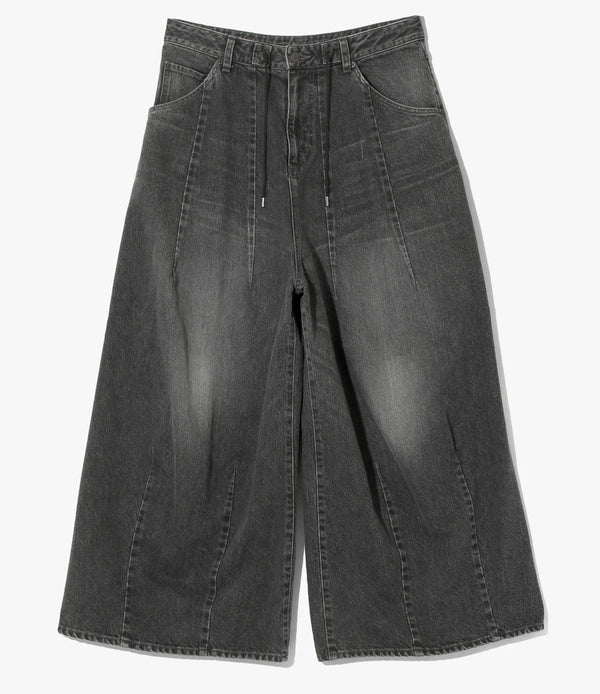 Needles/H.D. BUGGY PANT- JEAN/12OZ DENIM - Black