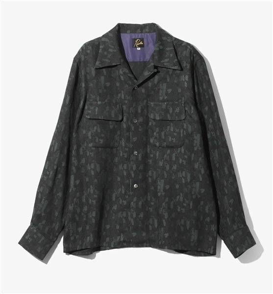 Needles/Classic Shirt-Rayon Abstract Jq- - Green