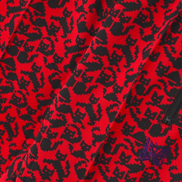 Needles Poly Jacquard 24AW Red Polyester Track Pants