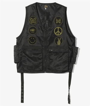 NEEDLES/RADIO VEST - PAPILLON JACQUARD SATEEN Vest - BLACK