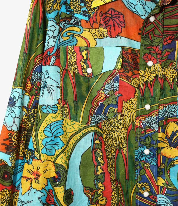 Needles Printed Cotton Lawn Western Shirt