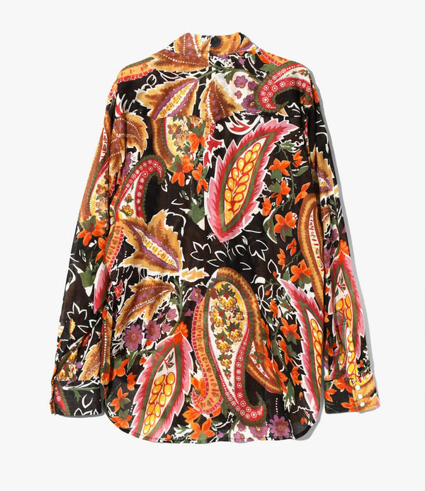 NEEDLES  PRINTED COTTON LAWN FLORAL Western SHIRT