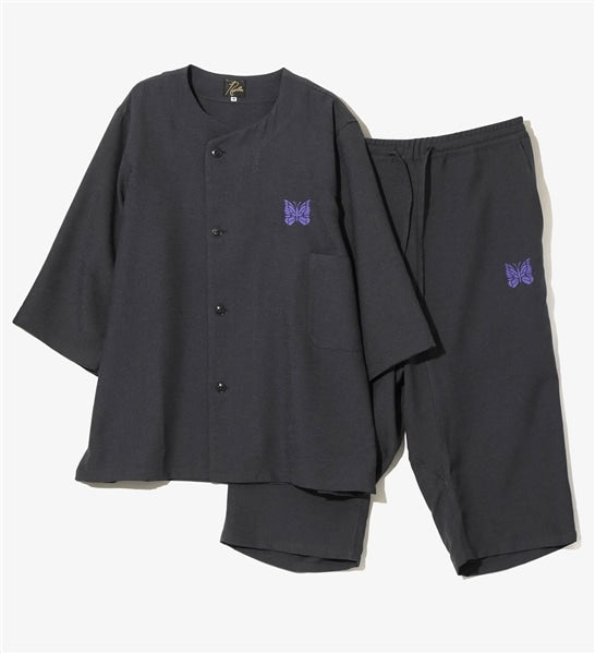 NEEDLES/PAJAMA SET - POLY OXFORD Pajama Set - CHARCOAL