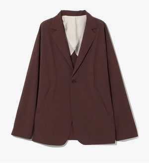 NEEDLES/MILES JACKET - POLY CLOTH Tailored Jacket - BORDEAU