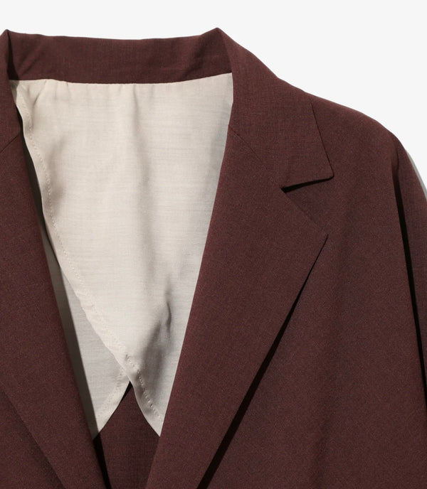 Needles Poly Cloth Tailored Fit Bordeaux Miles Jacket