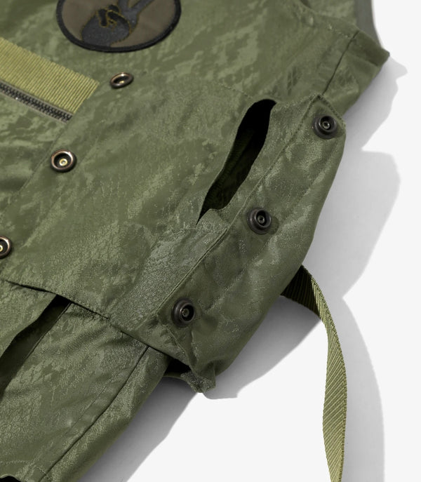 NEEDLES RADIO PAPILLON JACQUARD SATEEN Olive Vest