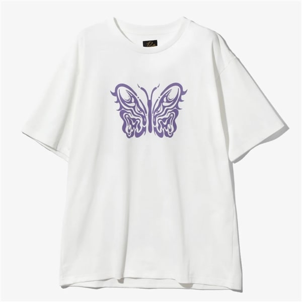 Needles x Kae Tanaka/S/S CREW NECK TEE - POLY JERSEY/KT PAPILLON T-shirt - ホワイト