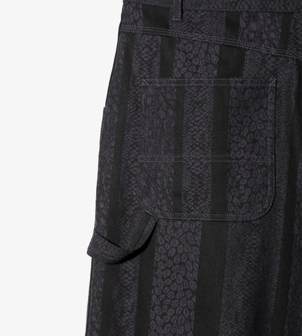 NEEDLES/H.D 10OZ DENIM  PYTHON JACQUARD Knit Black Pants
