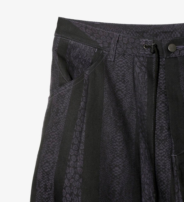 NEEDLES/H.D 10OZ DENIM  PYTHON JACQUARD Knit Black Pants