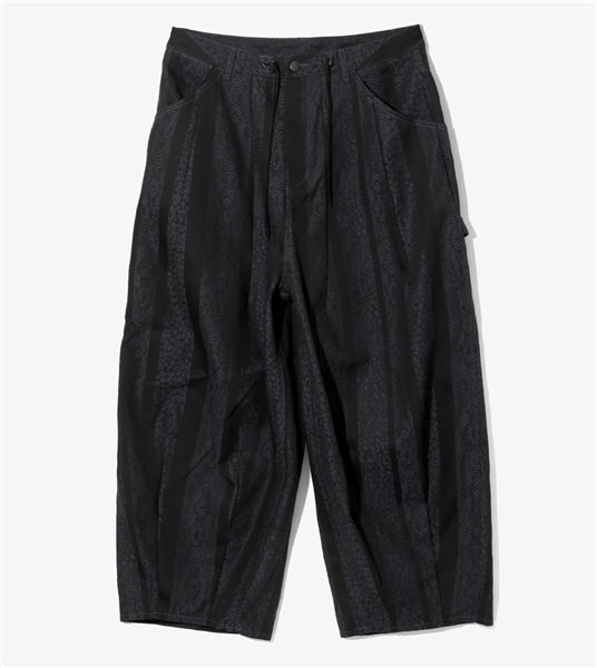 NEEDLES/H.D PANT - PAINTER - 10OZ DENIM / PYTHON JACQUARD Knit Pants Painter - BLACK