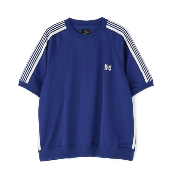 NEEDLES x BEAVER/Needles x BEAVER/Special order TRACK S/S CREW NECK SHIRT - POLY SMOOTH. -ROYAL- - ROYAL