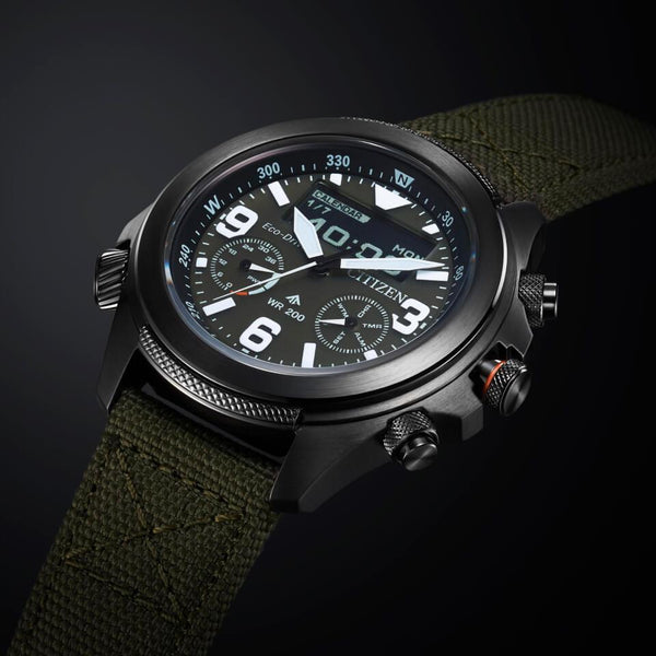 Citizen PROMASTER LAND JV1005-02W Eco-Drive Analog Digital Watch