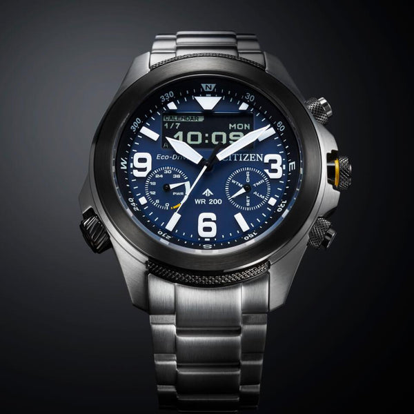 Citizen PROMASTER LAND JV1006-51L Eco-Drive Analog Digital Watch
