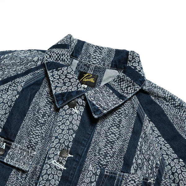 NEEDLES COVERALL 10OZ DENIM PYTHON JACQUARD Coverall