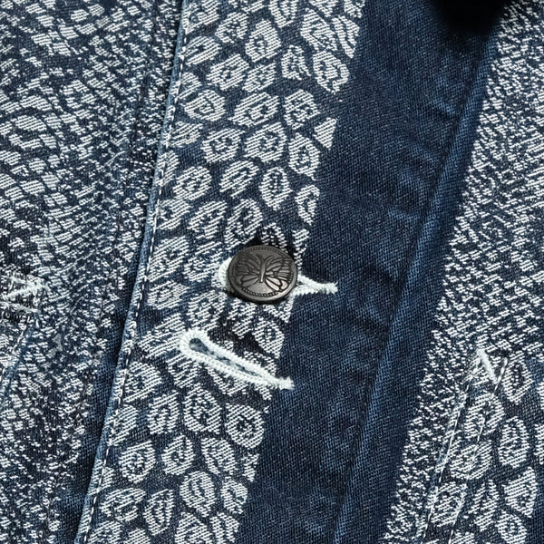 NEEDLES COVERALL 10OZ DENIM PYTHON JACQUARD Coverall