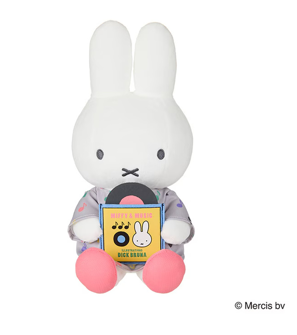 Miffy & Music Plush 2025 Edition Soft Boa Stuffed Toy with Record 28cm