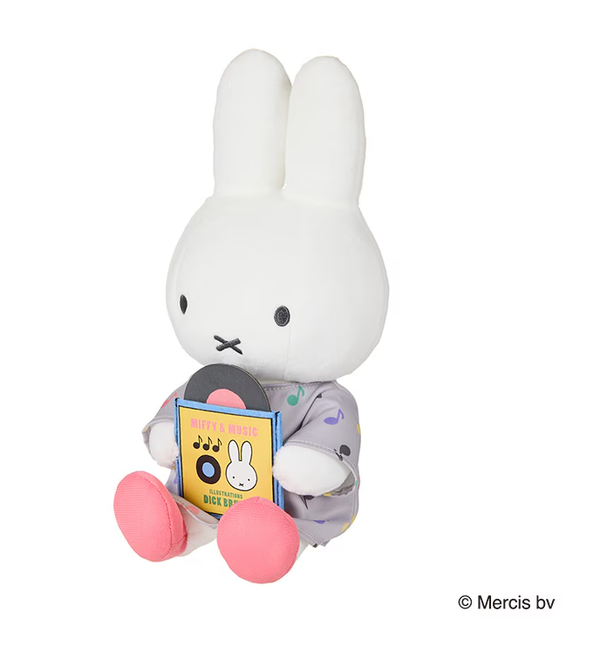 Miffy & Music Plush 2025 Edition Soft Boa Stuffed Toy with Record 28cm