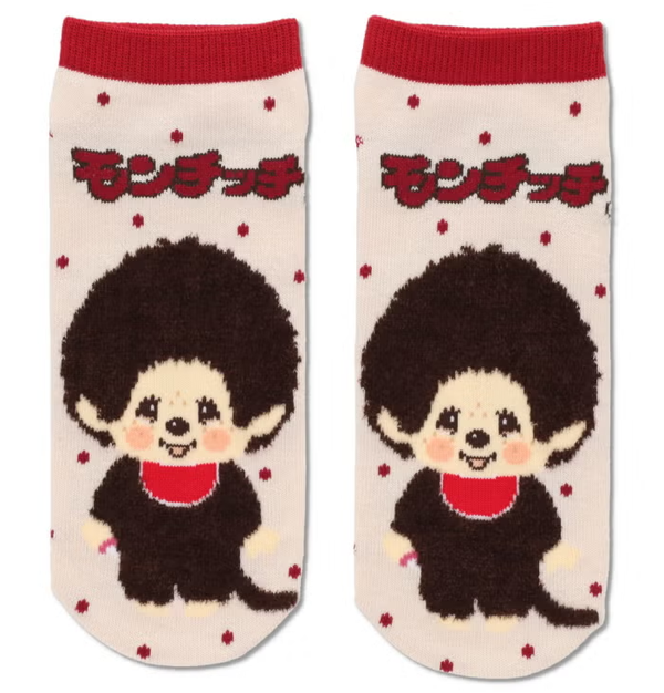 Monchhichi Ankle Socks Off White Full Body Design