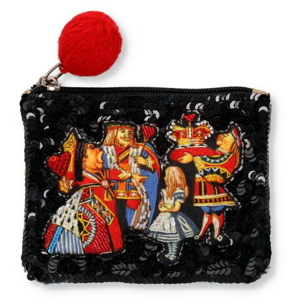 Macmillan Alice Tamaoworld Sequin Embroidered Pouch (Queen of Hearts)