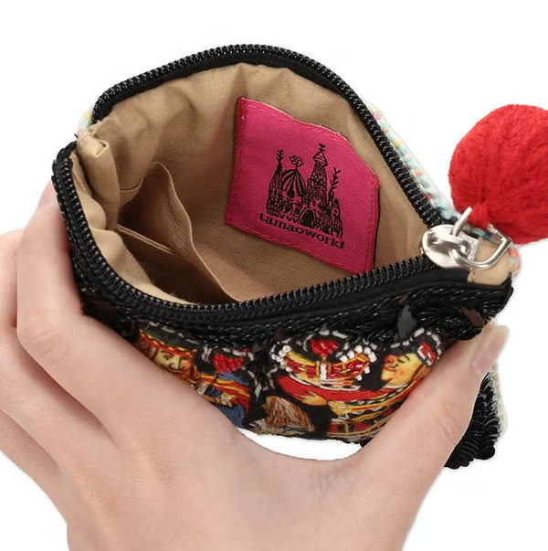 Macmillan Alice Tamaoworld Sequin Embroidered Pouch (Queen of Hearts)