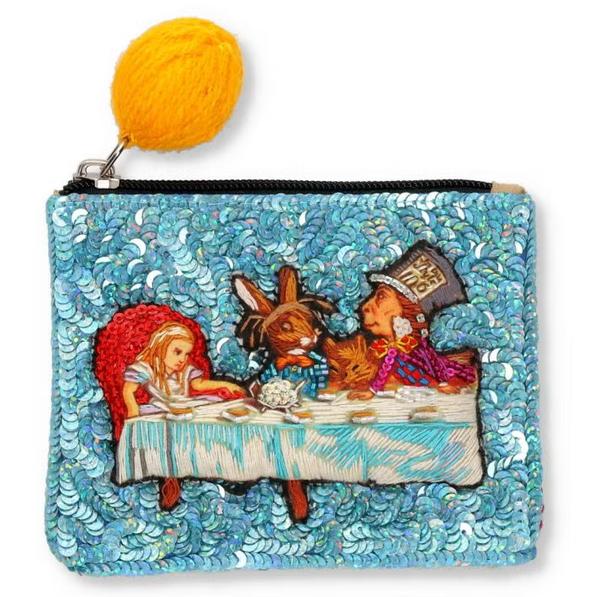 Macmillan Alice Tamaoworld Sequin Embroidered Pouch (Tea Party)