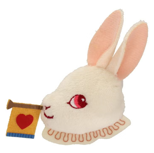 Macmillan Alice White Rabbit Plush Badge Pin