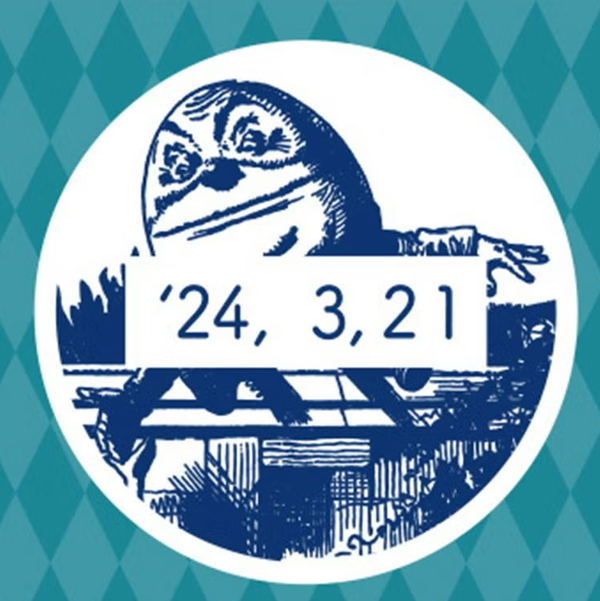 Macmillan Alice Humpty Dumpty Round Date Stamp L Size