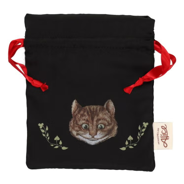 Macmillan Alice Cheshire Cat Drawstring Bag Black