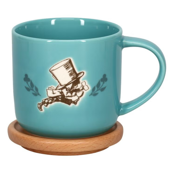 Macmillan Alice Mad Hatter Mug with Wooden Coaster