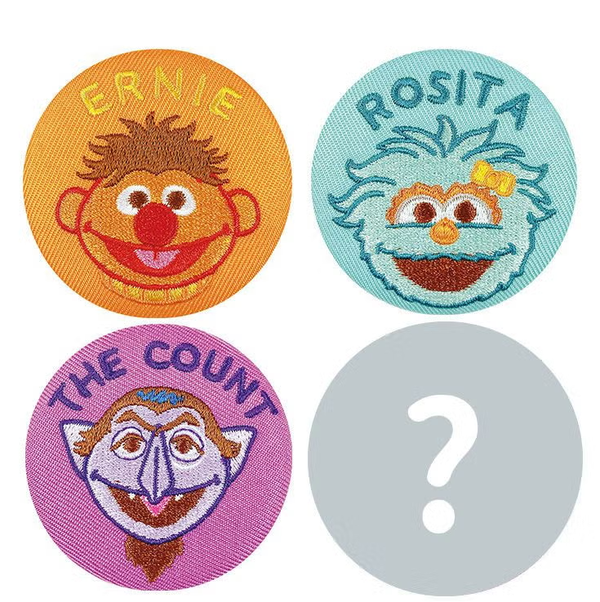 Sesame Street Trading Embroidered Tin Badge – Complete Set of 12